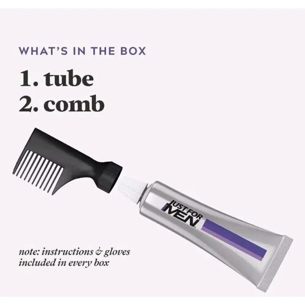 Just For Men Touch of Gray, Mens Hair Color Kit with Comb Applicator for Easy Ap